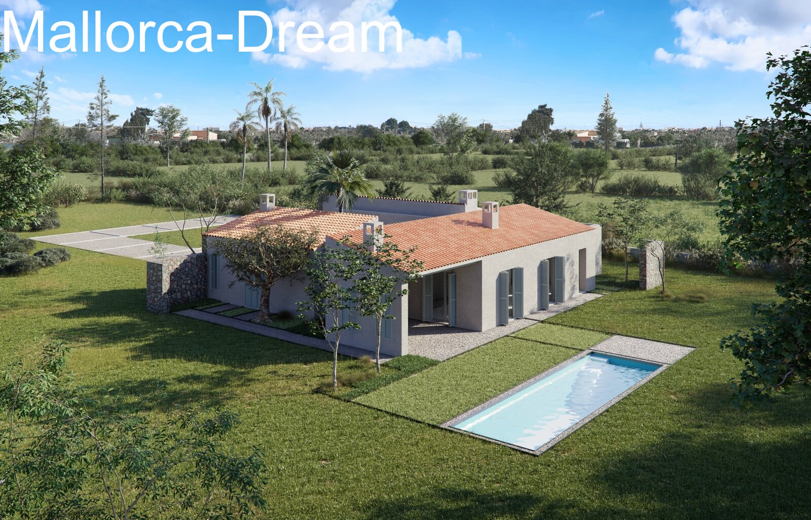 Porto Cristo - Sa Gruta: Project for modern new build finca with pool on 14,000 m2 well located plot 